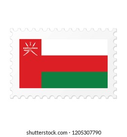 Oman flag on white background vector image