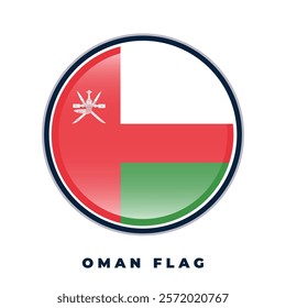 Oman flag round design circle vector template