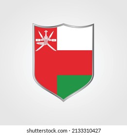 Bandera de Omán con marco blindado