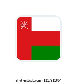 Oman flag. Oman square flag.