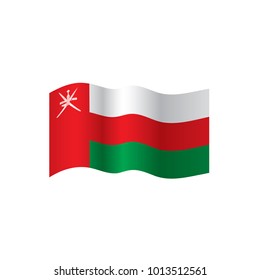 Oman flag, vector illustration