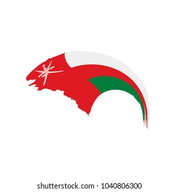 Oman flag, vector illustration