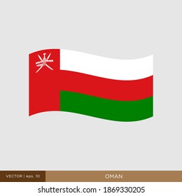 Oman Flag Vector Illustration Design Template.