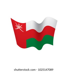 Oman flag, vector illustration on a white background