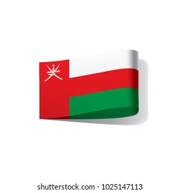 Oman flag, vector illustration on a white background