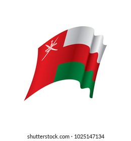 Oman flag, vector illustration on a white background