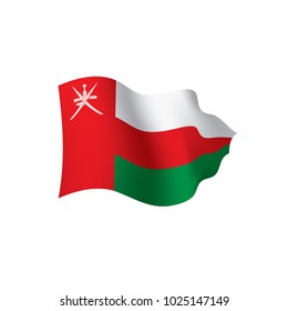 Oman flag, vector illustration on a white background