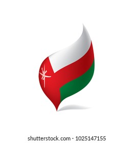 Oman flag, vector illustration on a white background