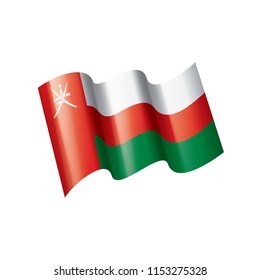 Oman flag, vector illustration on a white background