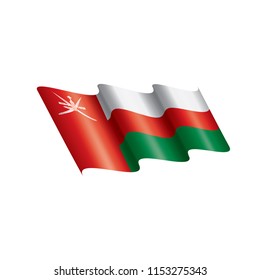 Oman flag, vector illustration on a white background