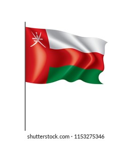Oman flag, vector illustration on a white background