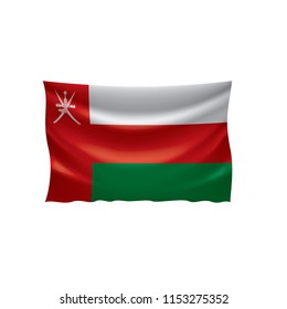 Oman flag, vector illustration on a white background