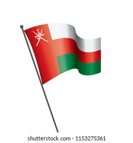 Oman flag, vector illustration on a white background