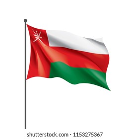 Oman flag, vector illustration on a white background