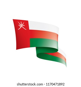 Oman flag, vector illustration on a white background