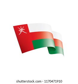 Oman flag, vector illustration on a white background