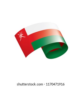 Oman flag, vector illustration on a white background