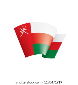 Oman flag, vector illustration on a white background