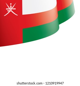 Oman flag, vector illustration on a white background