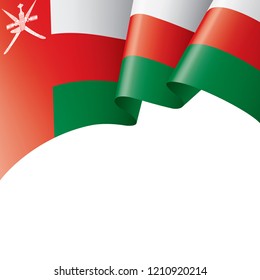 Oman flag, vector illustration on a white background