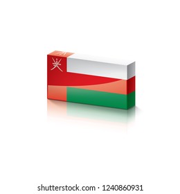 Oman flag, vector illustration on a white background