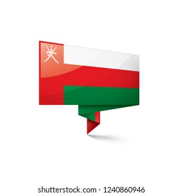 Oman flag, vector illustration on a white background