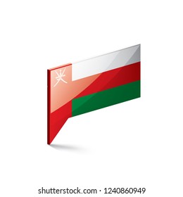 Oman flag, vector illustration on a white background