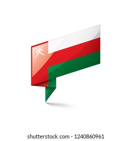 Oman flag, vector illustration on a white background