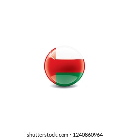 Oman flag, vector illustration on a white background
