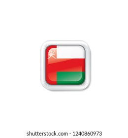 Oman flag, vector illustration on a white background