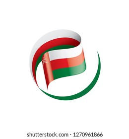 Oman flag, vector illustration on a white background