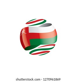 Oman flag, vector illustration on a white background