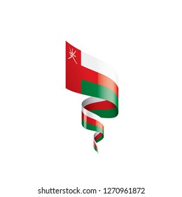 Oman flag, vector illustration on a white background