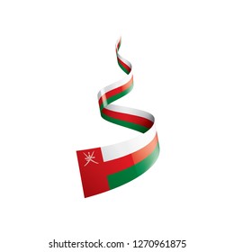 Oman flag, vector illustration on a white background