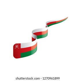 Oman flag, vector illustration on a white background