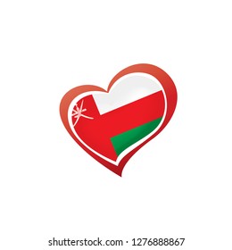 Oman flag, vector illustration on a white background