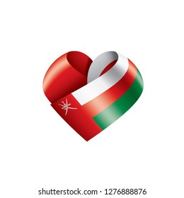 Oman flag, vector illustration on a white background