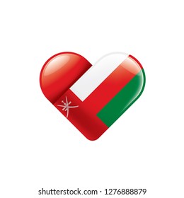 Oman flag, vector illustration on a white background