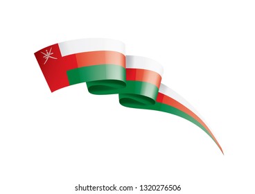 Oman flag, vector illustration on a white background