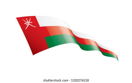Oman flag, vector illustration on a white background