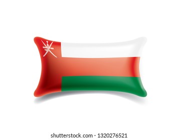 Oman flag, vector illustration on a white background