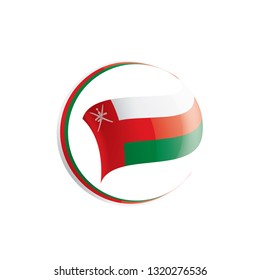 Oman flag, vector illustration on a white background