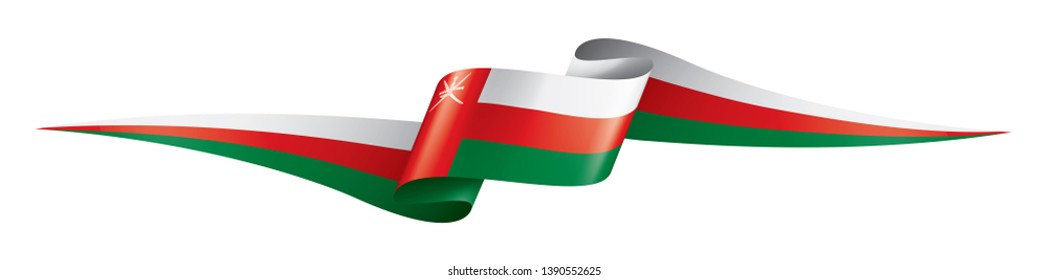 Oman flag, vector illustration on a white background