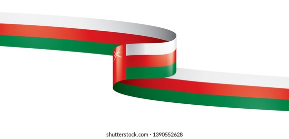 Oman flag, vector illustration on a white background