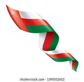 Oman flag, vector illustration on a white background