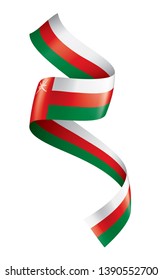 Oman flag, vector illustration on a white background