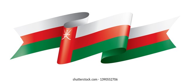 Oman flag, vector illustration on a white background