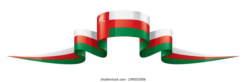 Oman flag, vector illustration on a white background