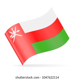 Oman Flag Vector Waving Icon - Illustration
