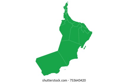 Oman green map